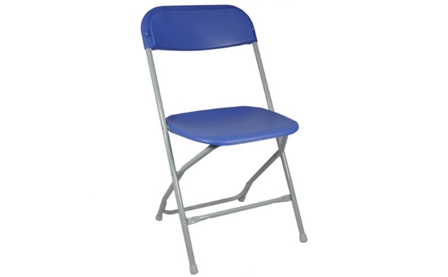 blue stacking chair