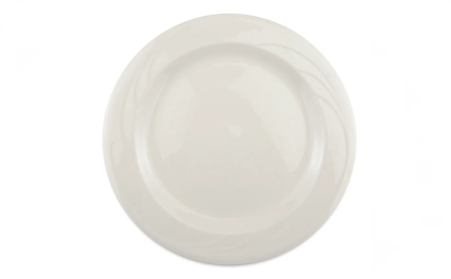 Plate, China, White Cascade Pattern