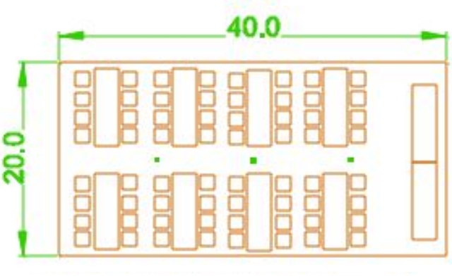 20x40 party tent layout